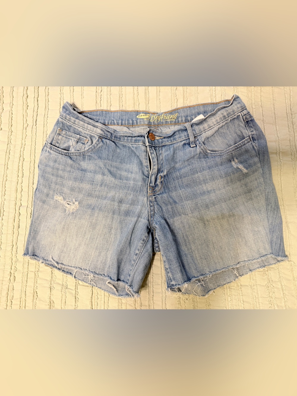 Old Navy Light Blue Distressed Denim Shorts